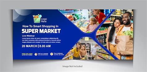 Premium Vector Super Market Banner Design Template