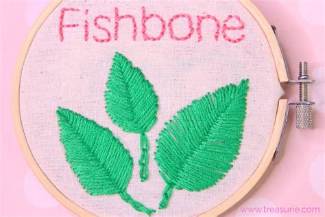 Fishbone Stitch Easy Embroidery Tutorial Treasurie