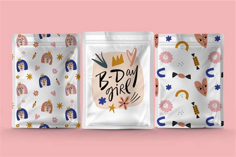 Baby Girl Birthday Party Decor Set on Behance