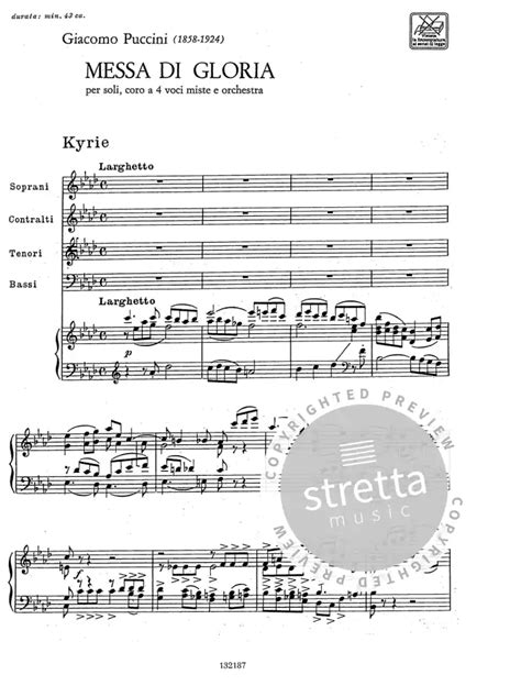 Messa Di Gloria Von Giacomo Puccini Im Stretta Noten Shop Kaufen