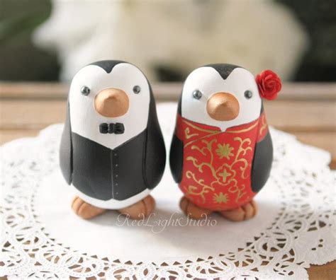 Chinese Wedding Cake Topper Medium Penguins Weddbook