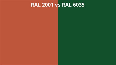 Ral 2001 Vs 6035 Ral Colour Chart Uk