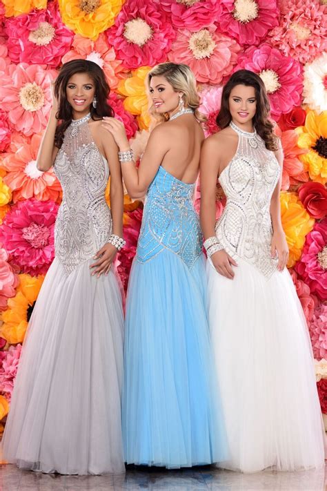 Karishma Creations Halter Prom Dress With Beaded Bodice And Full Skirt Karishmacreations