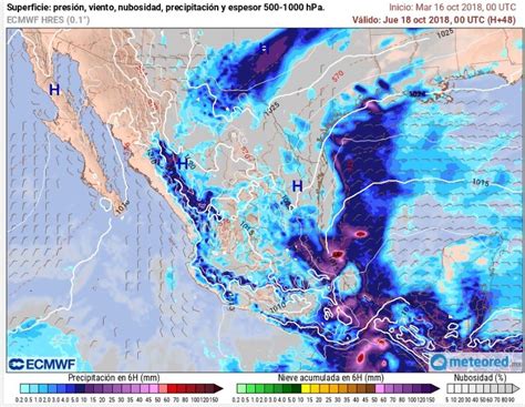 Efectos del frente frío 6 sobre CDMX