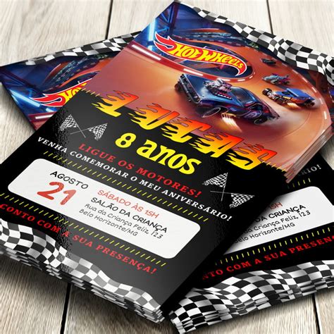 Convite Digital Hot Wheels Elo7 Produtos Especiais