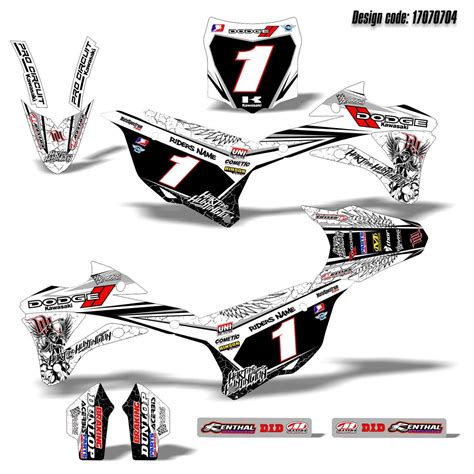 Graphics Kit Stickers Decals For Kawaski Kx Etsy