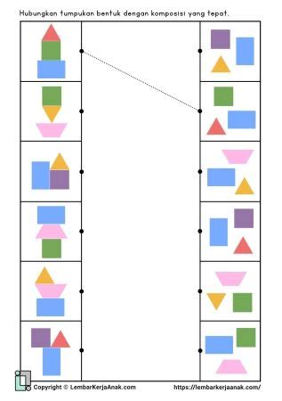 Lembar Kerja Anak Tk Paud Logika Dekomposisi Bentuk Math