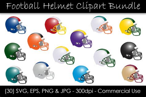 Nfl Team Helmets Clipart