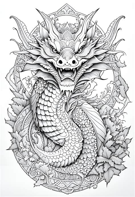 Coloring Pages Of Dragons Mandala Dragons Like In House Of The Dragon