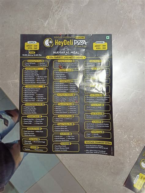 Menu At Heydeli Pizza Indore