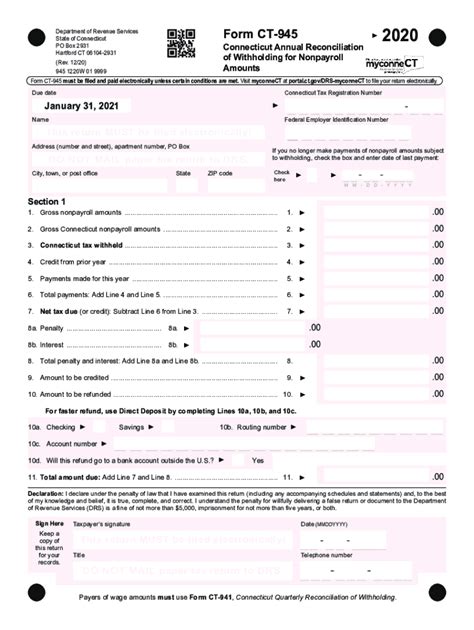 2020 Form Ct Drs Ct 945 Fill Online Printable Fillable Blank Pdffiller