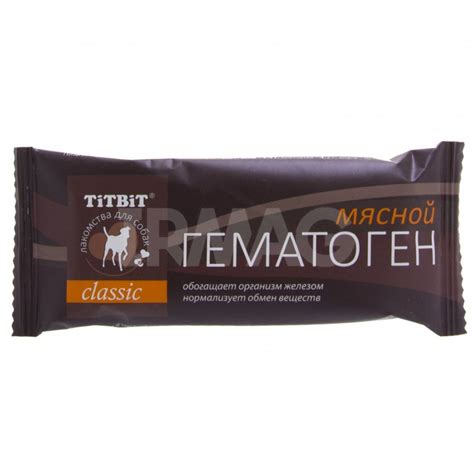 Гематоген для собак Titbit Сlassic мясной (35 г) - IRMAG.RU