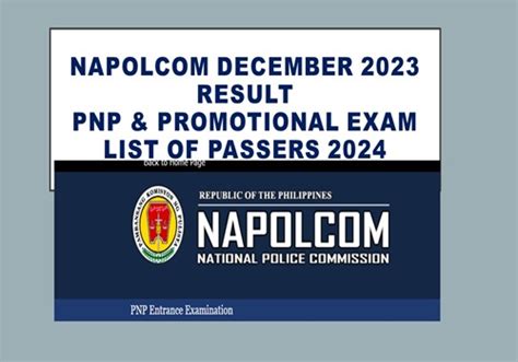 Napolcom December 2023 Result 2024 Pnp And Promotional Exam List Of Passers