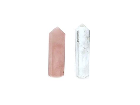 Astroghar Energized Natural Clear Quartz Rose Quartz Shiv Shakti