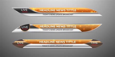 Broadcast news lower third modern banner template for television, video ...