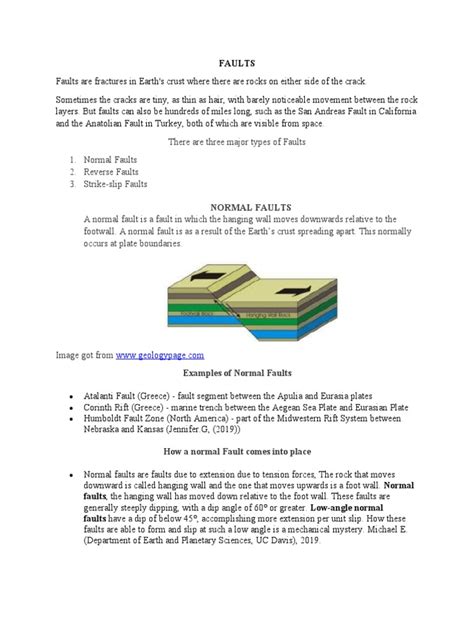 Types of Faults 2 | PDF | Fault (Geology) | Tectonics