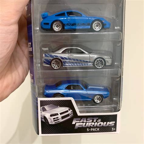 Hot Wheels 5 Pack Fast And Furious Custom Mustang Monte Carlo Porsche 911 GT3 RS Nissan
