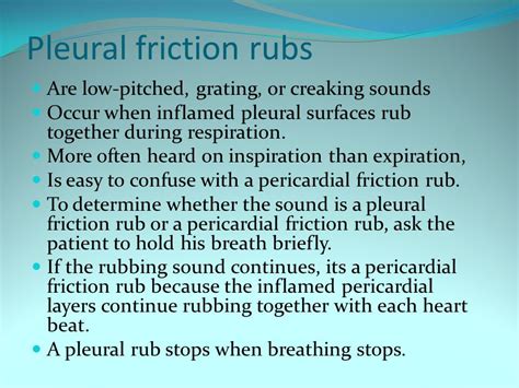 Pericardial Friction Rub Sound - slidesharetrick