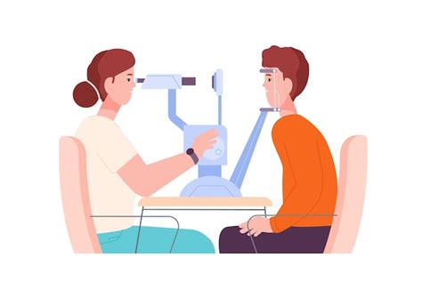 Optometrist Controleren Ogen Oogarts Onderzoek Fundus Oog Visie