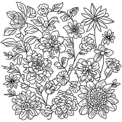 Captivating And Playful Floral Patterns Delightful Line Art