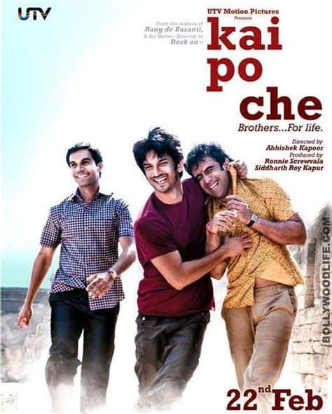 KAI PO CHE new poster: Sushant Singh Rajput, Rajkumar Yadav and Amit ...