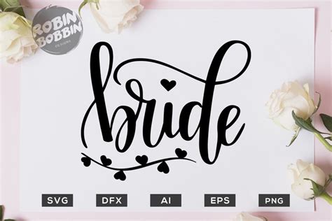 Bride Svg File Wedding Svg Png Eps Files