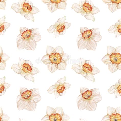 Watercolor Floral Hand Drawn Seamless Pattern With Delicate