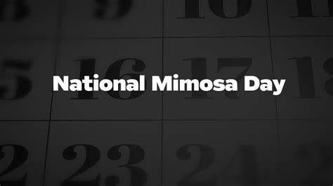 National Mimosa Day 2024 Schedule Odele Aridatha