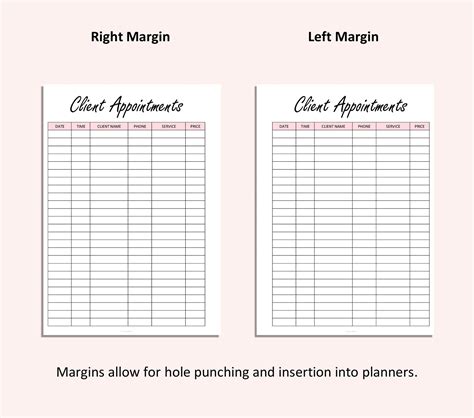 Client Appointment Tracking Printable Tutoring Tracker Etsy