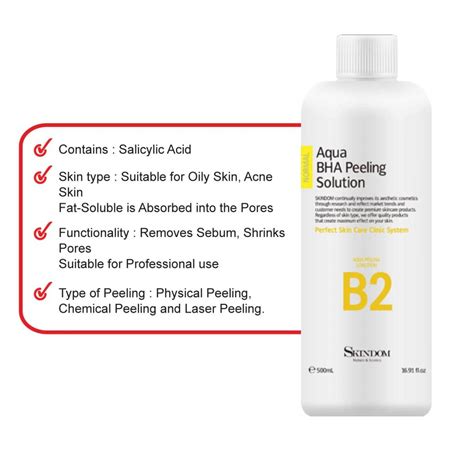 SKINDOM B2 AQUA BHA PEELING SOLUTION 500ML Magicboo Beauty Sdn Bhd