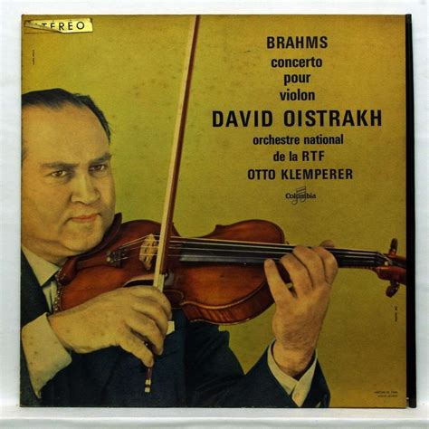 Brahms Concerto For Violin Orchestra In D Major Op David