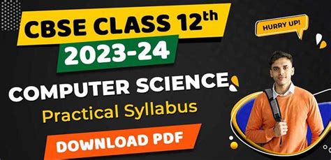 Cbse Class 12 2023 24 Computer Science Practical Syllabus Download Pdf