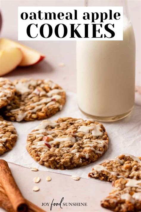 Oatmeal Apple Cookies - JoyFoodSunshine