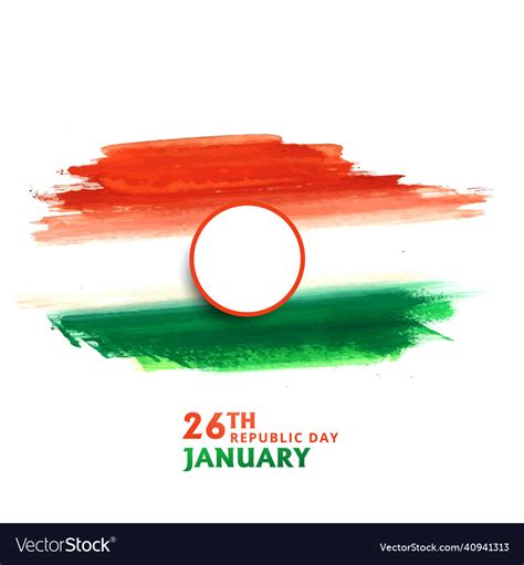 Beautiful 26 january indian flag theme republic Vector Image