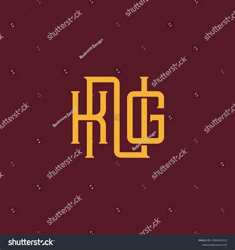 Kng Monogram Logo King Mark Stock Vector Royalty Free 2190014337