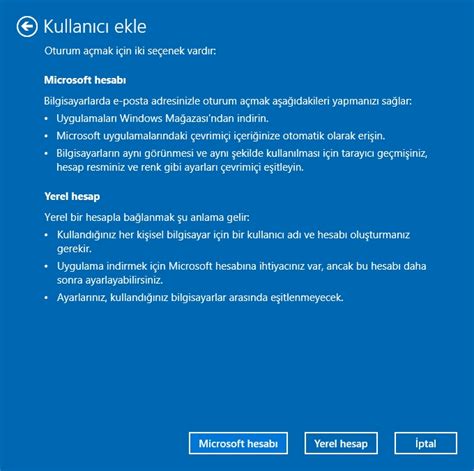 Windows 10 da Yerel Kullanıcı Hesabı Nasıl Oluşturulur