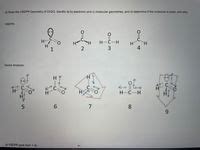 Answered: a) Draw the VSEPR Geometry of CH2O. Identify its b ...