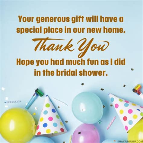 Best Bridal Shower Thank You Messages