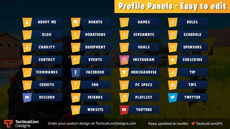 Free Fortnite Twitch Panels - TacticalLionDesigns