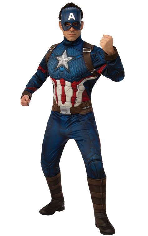 Deluxe Mens Captain America Costume Smiffys