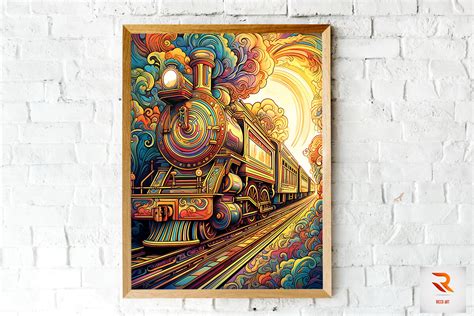 Beautiful Abstract Train Illustration Graphic by Ricco Art · Creative ...