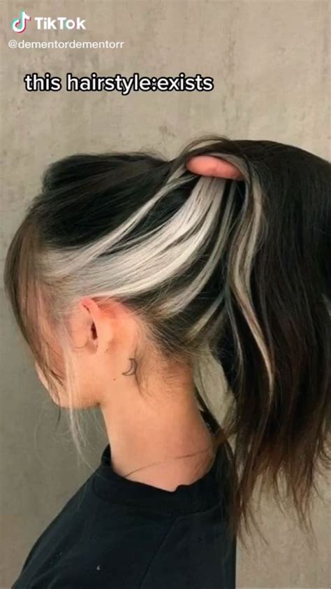 Blonde Streak Underneath Hair