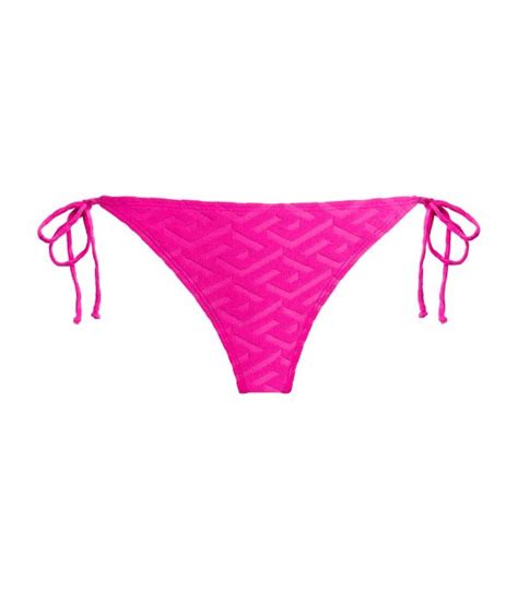 Womens Versace Pink Greca Bikini Bottoms Harrods UK