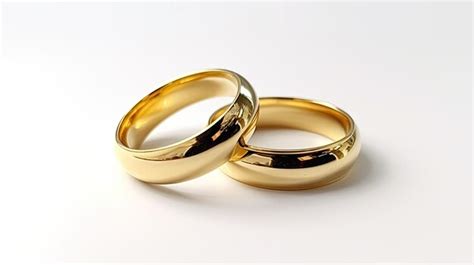 Photo Pair Of Gold Wedding Rings Premium Ai Generated Image