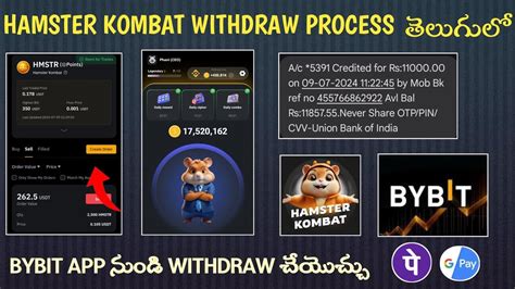 How To Withdraw Hamster Kombat Token In Telugu Hamster Kombat