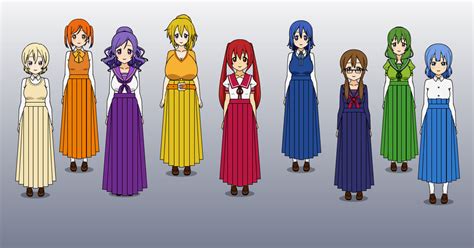 Minna No Kisekae Long Skirt Skirt Tied Overhead みんなの着せ替え 9人のロングスカート