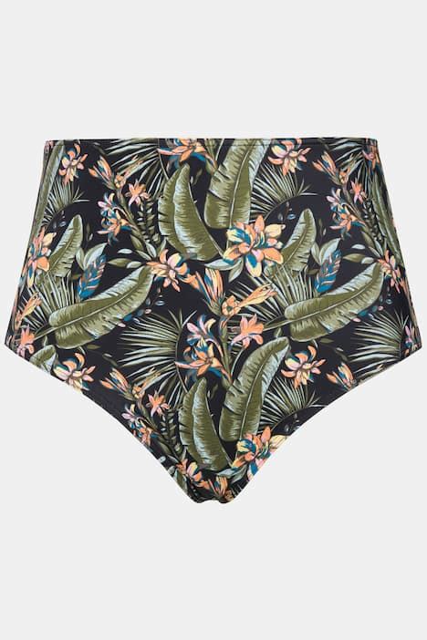 Bikini Slip High Waist Panty Style Tropical Print Bikinis Tankinis Bademode