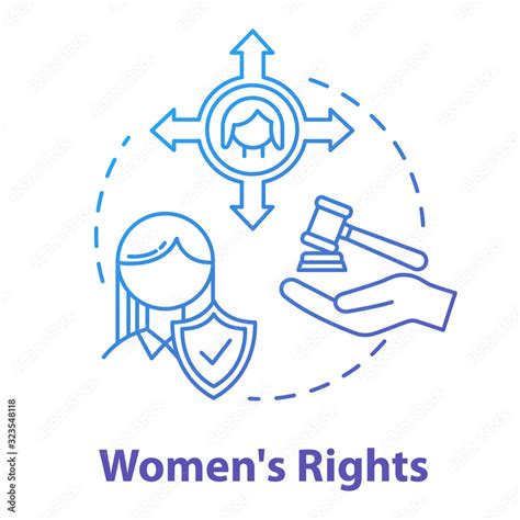 Womens Rights Blue Concept Icon Gender Justice Sex Discrimination