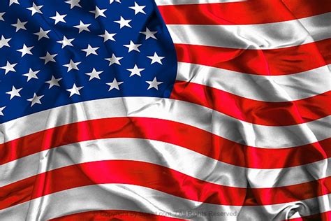 Waving Colorful Usa Flag On Silk Background Photography