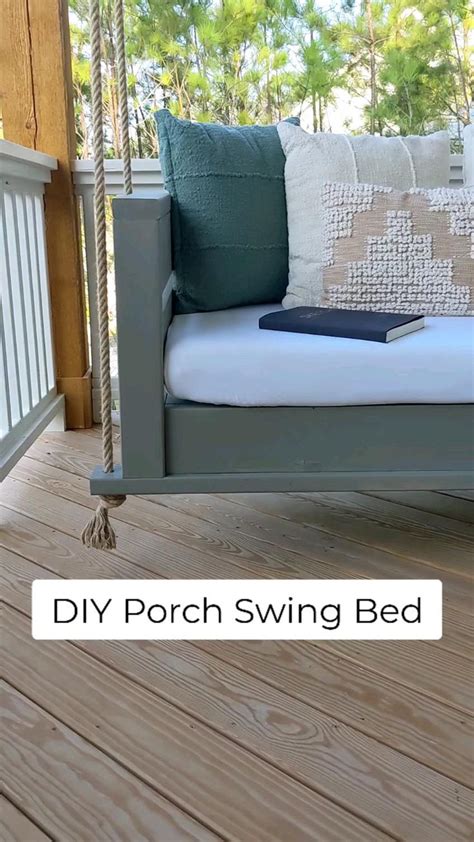 Make this DIY Porch Swing Bed! | Diy porch swing bed, Porch swing, Diy porch swing